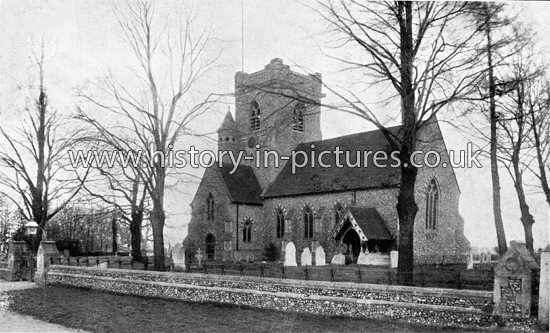 Saint Nicholas Church, Pleshey, Essex. c.1904